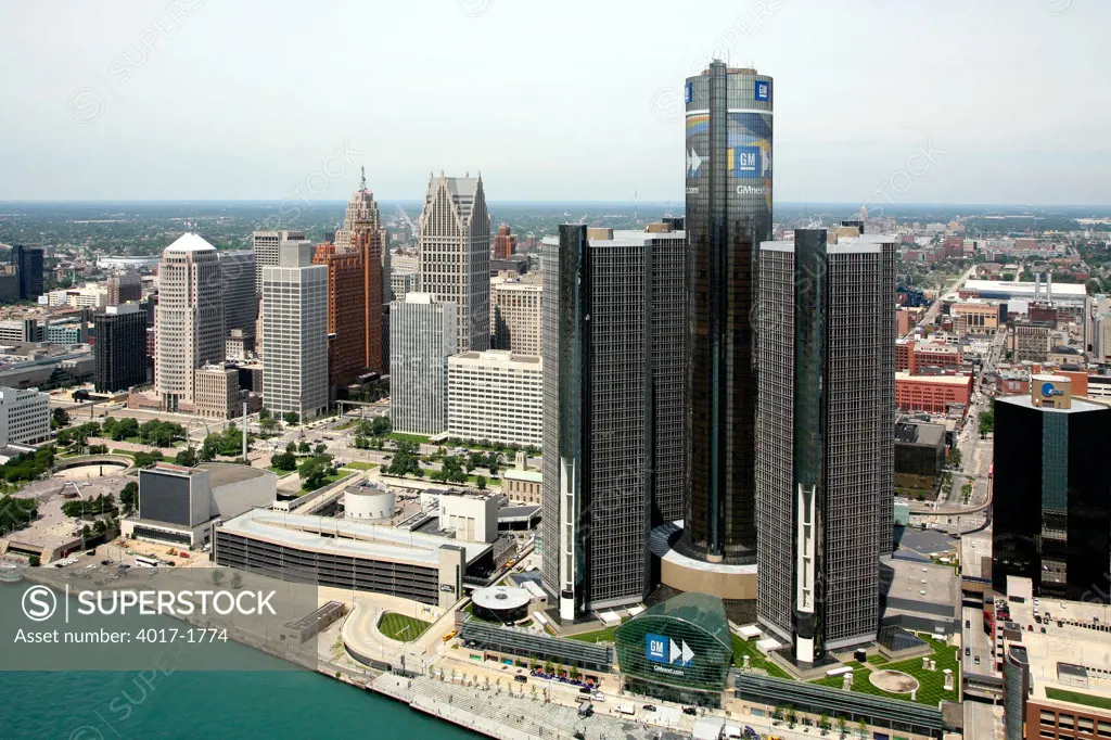 Downtown Detroit, Michigan Skyline from the Detroit River