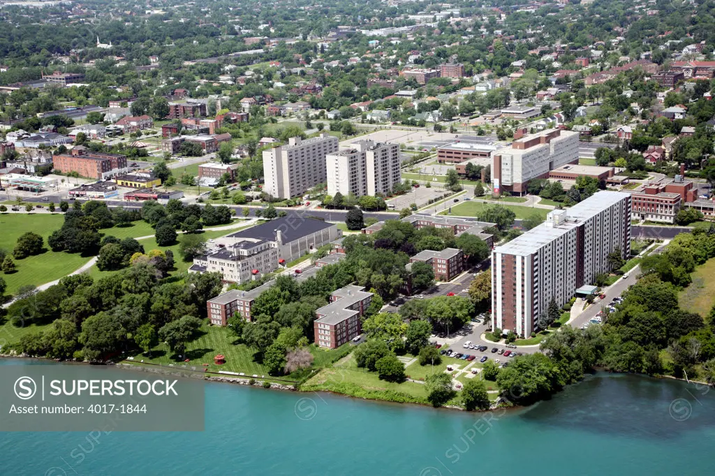 Apartments and Condos on the Waterfront of the Detroit River