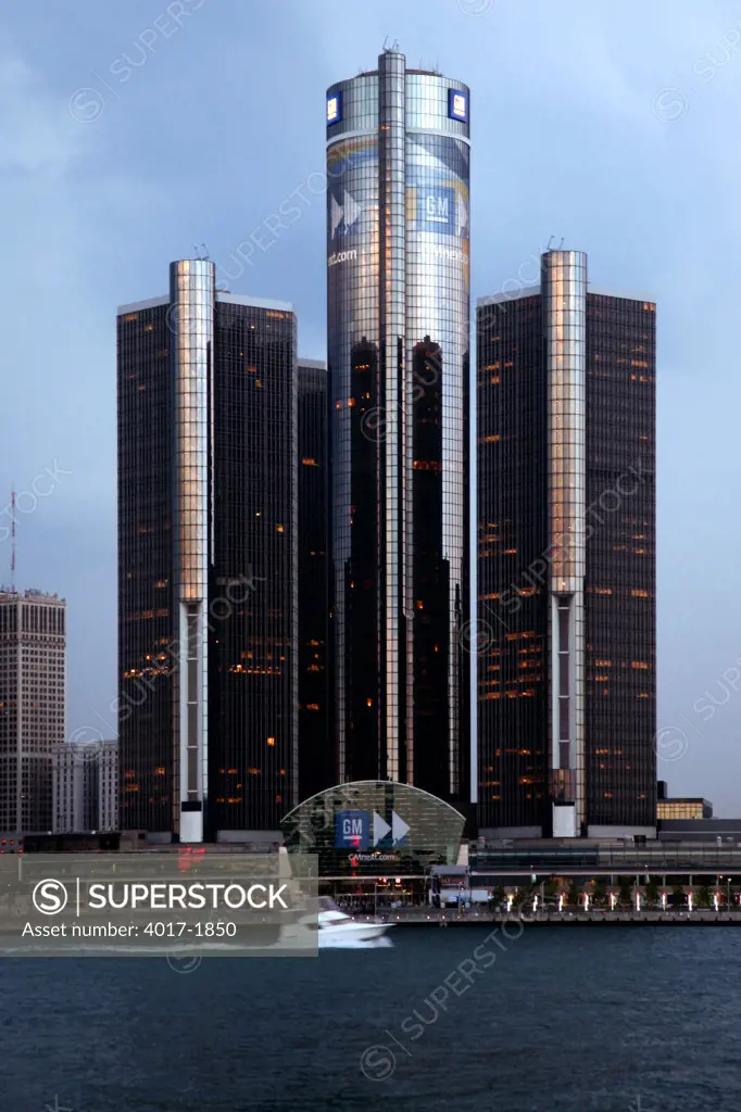 The GM Headquarters from the Detroit River
