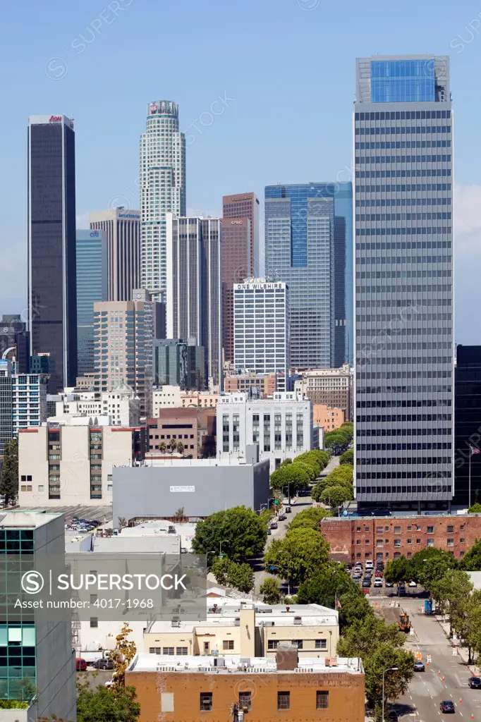Office towers in the Downtown Los Angeles Skyline