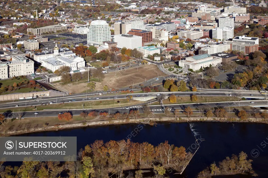 Aerial of Downtown Trenton, New Jersey