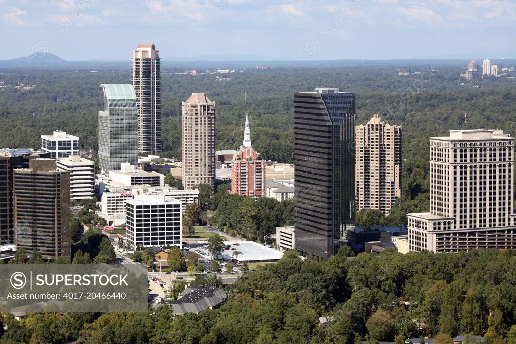 Aerial of Buckhead, Atlanta