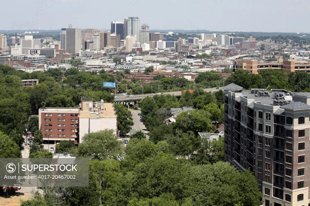 Birmingham Skyline with Wells Fargo Tower in Center