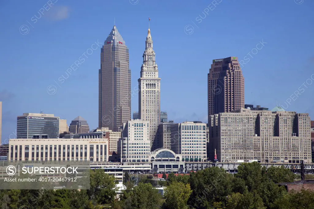 Tower City and Key Tower dominate the Cleveland Skyline