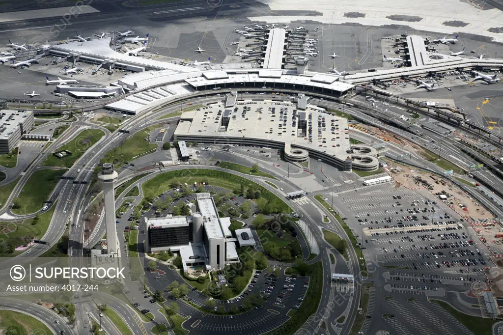 USA,   New Jersey,   Newark International Airport,   aerial view