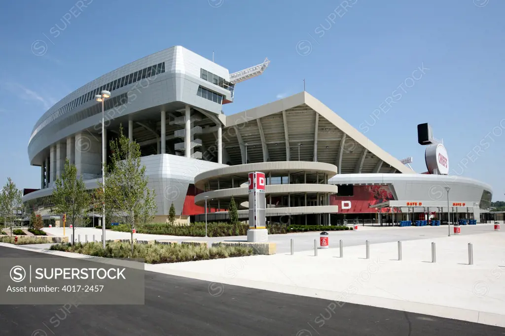 Arrowhead Stadium with new press box in Kansas City, Missouri, USA