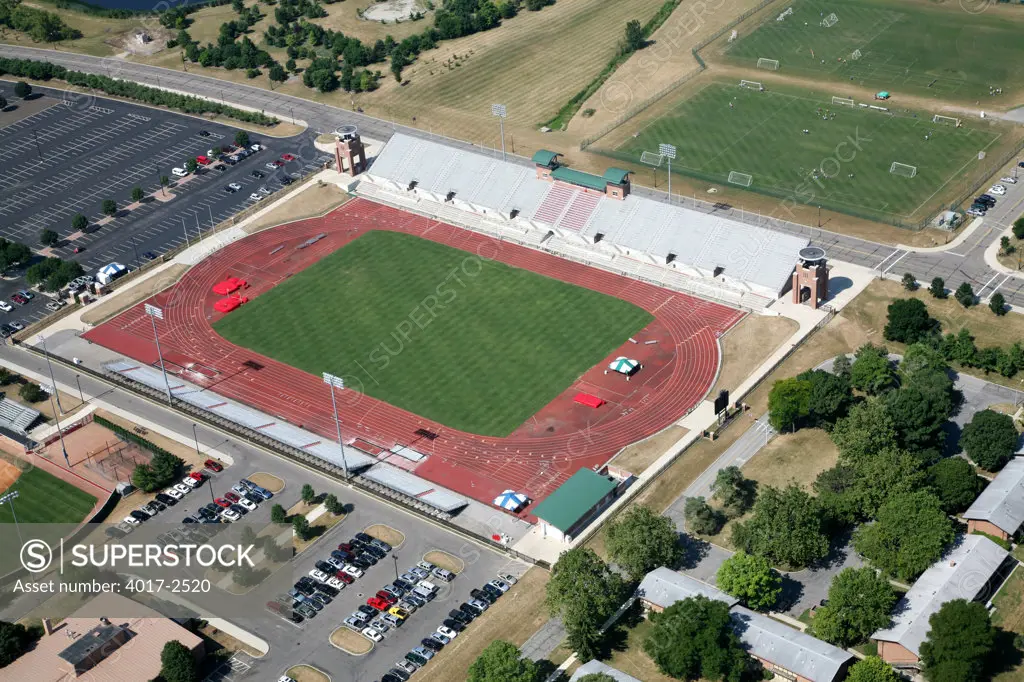 Aerial view of Jesse Owens Memorial Stadium, Columbus, Ohio, USA