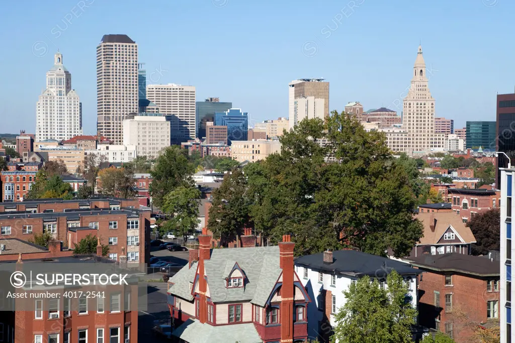 Buildings in a city, South End, Hartford, Connecticut, USA