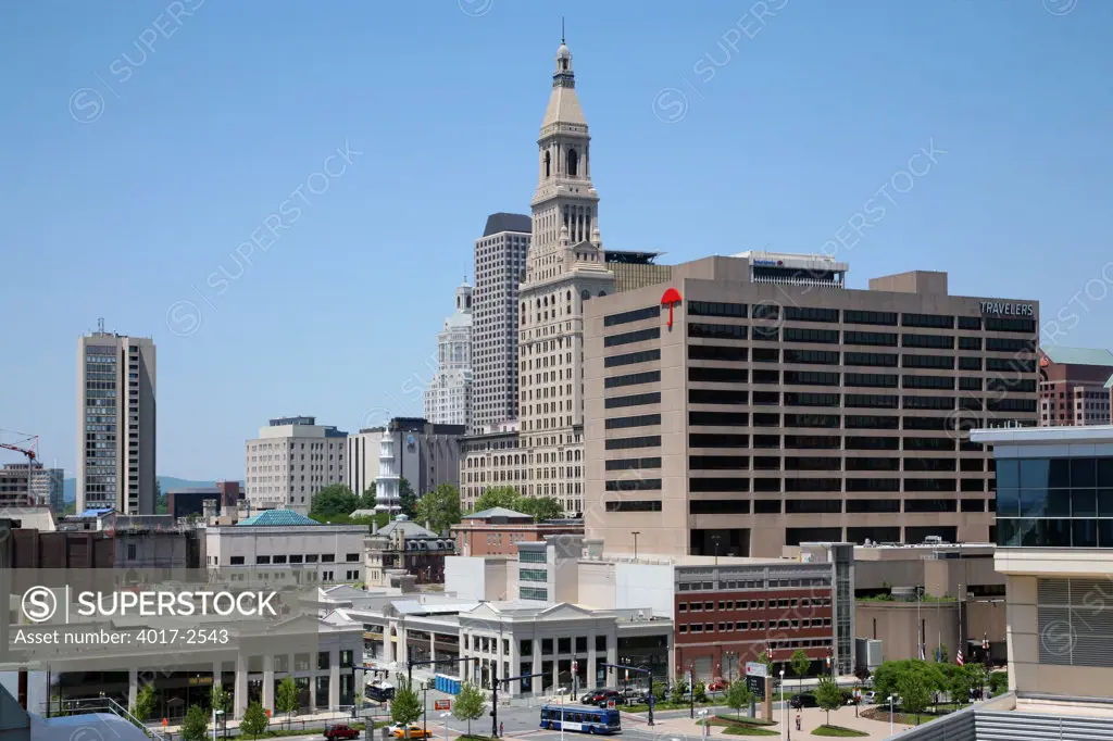 Buildings in downtown, Hartford, Connecticut, USA