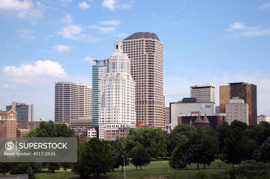 Buildings in a city, Bushnell Park, Hartford, Connecticut, USA