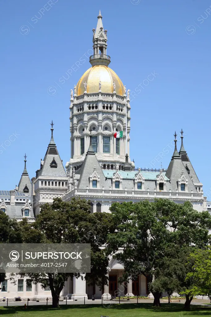 Government building in a city, Connecticut State Capitol, Hartford, Connecticut, USA