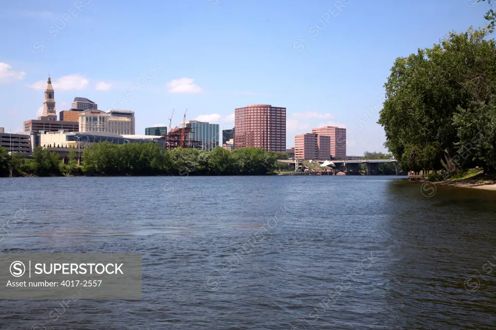 Buildings at the waterfront, Connecticut River, Hartford, Connecticut, USA