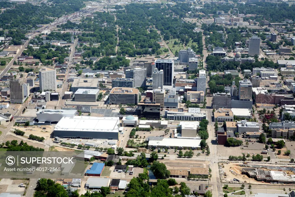 Aerial view of a city, Jackson, Hinds County, Mississippi, USA