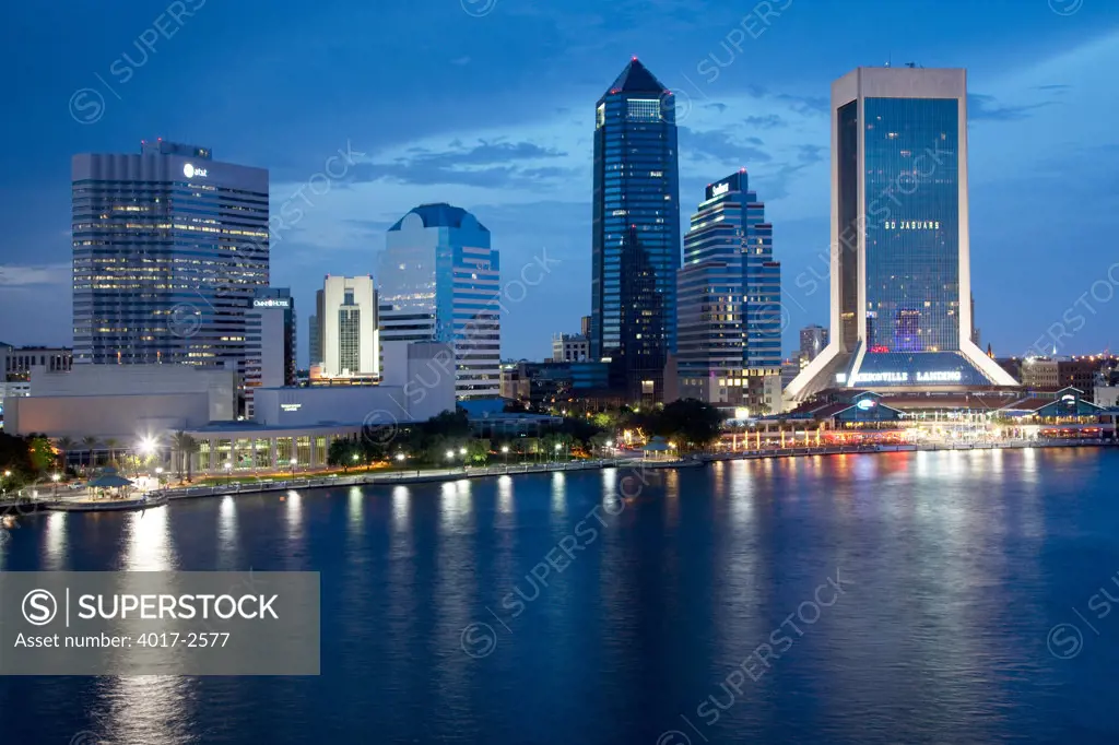 Buildings at the waterfront, St. John's River, Jacksonville, Florida, USA