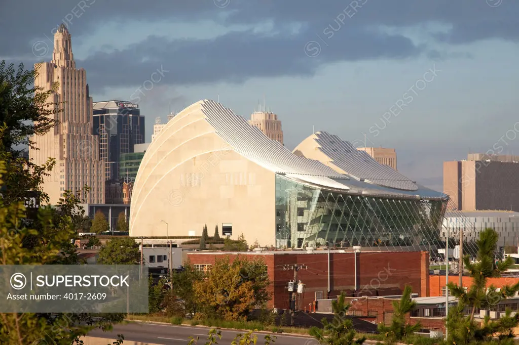 The Kauffman Center for the Performing Arts in downtown Kansas City, Missouri, USA
