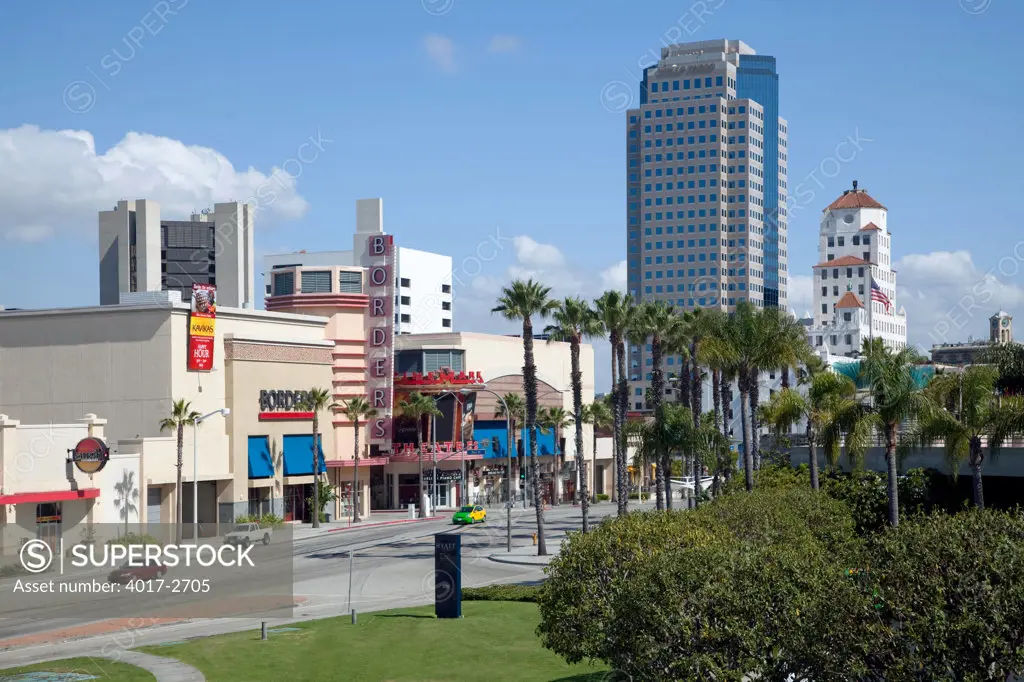 Buildings in a city, Long Beach, Los Angeles County, California, USA
