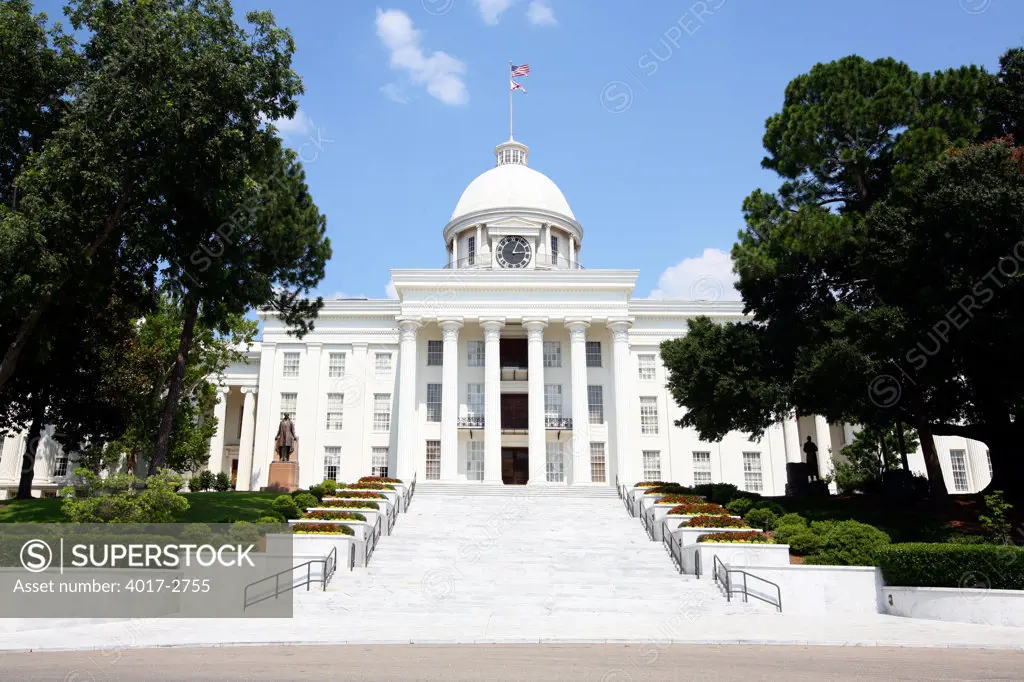 Facade of a government building, Alabama State Capitol, Montgomery, Alabama, USA