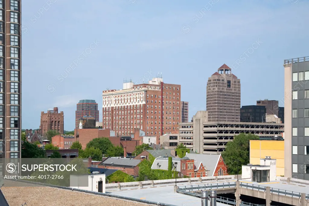 Buildings in a city, New Haven, Connecticut, USA