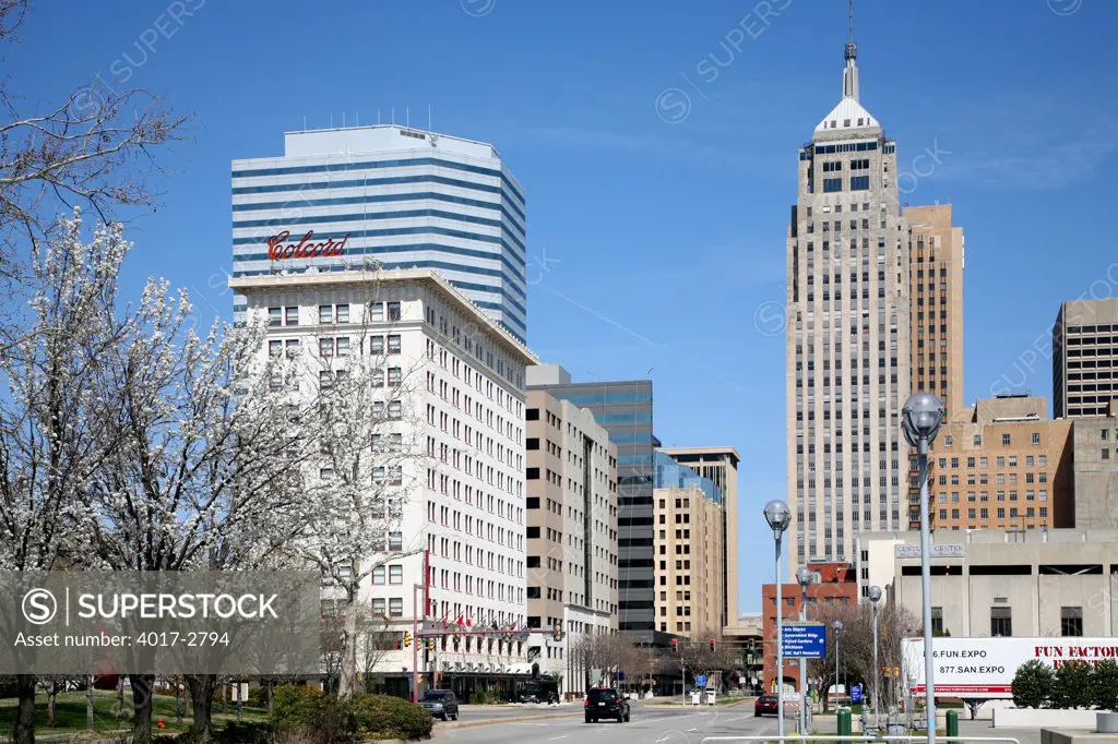 Downtown skyline from South Side of business District, Oklahoma City, Oklahoma, USA