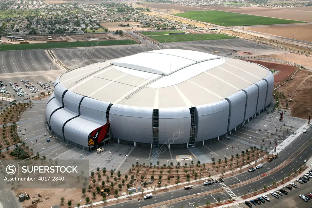 Aerial view of a stadium, University of Phoenix Stadium, Glendale, Phoenix, Arizona, USA