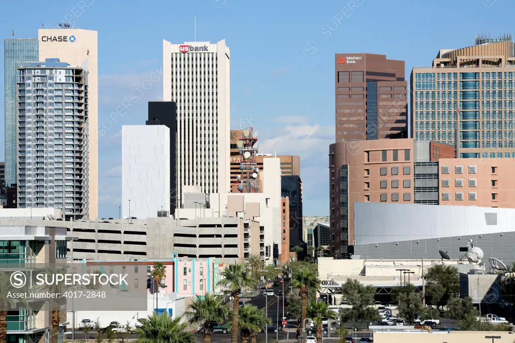 Skyscrapers in a city, Phoenix, Arizona, USA