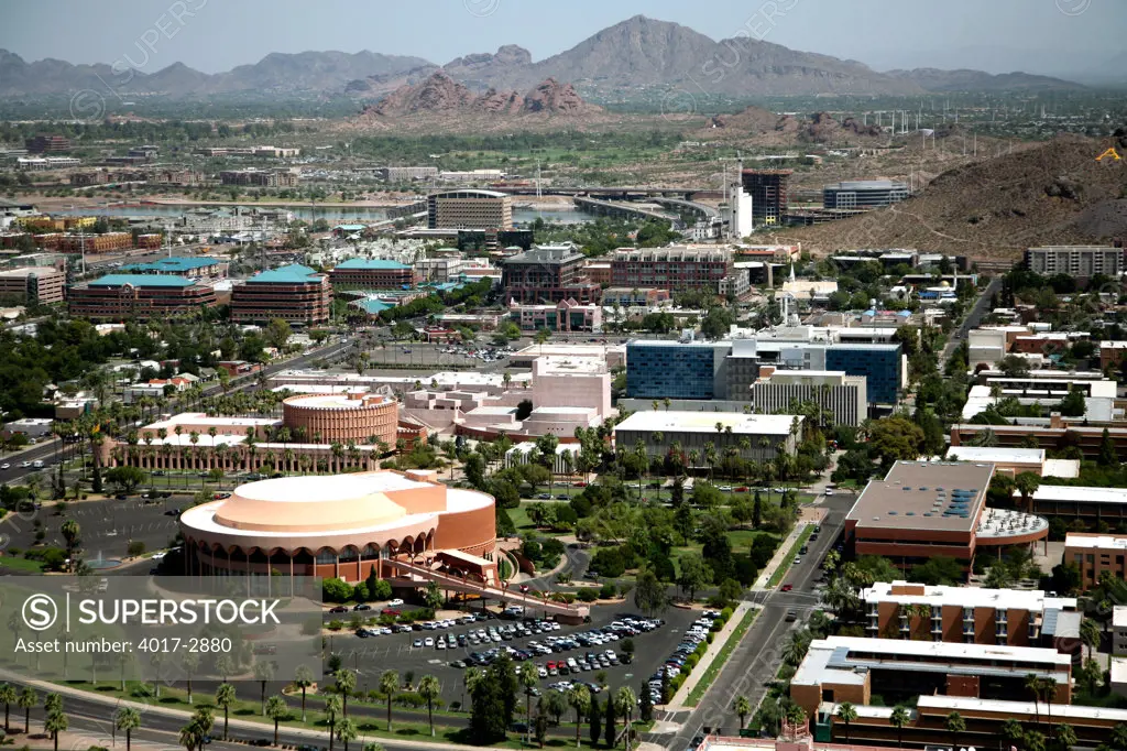 Aerial view of a city, Tempe, Phoenix, Arizona, USA