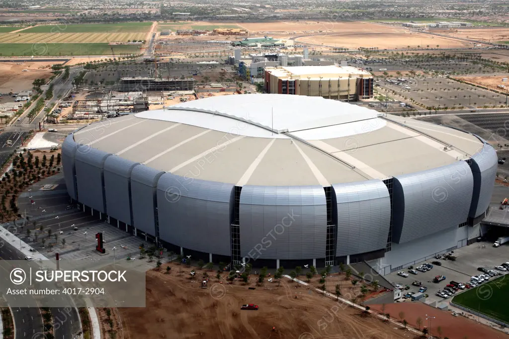 Aerial view of a stadium, University of Phoenix Stadium, Glendale, Phoenix, Arizona, USA