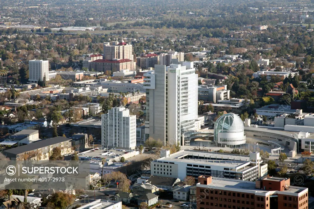 Aerial view of a city, San Jose, California, USA