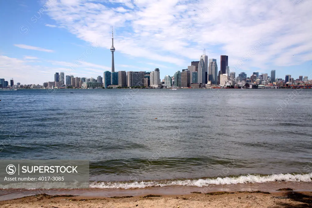 Buildings at the waterfront, Lake Ontario, Toronto Island, Toronto, Ontario, Canada