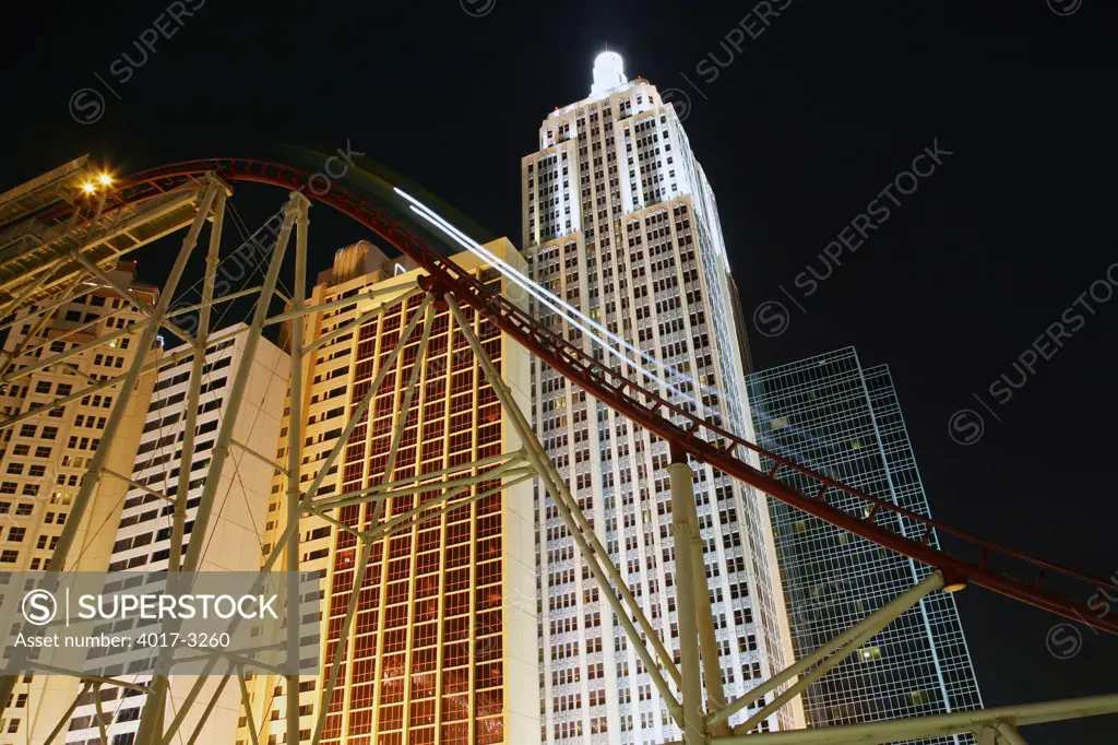 The Roller Coaster at New York New York Hotel, Las Vegas, Clark County, Nevada, USA