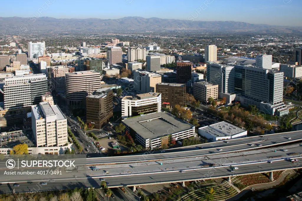 Aerial of Central San Jose, California