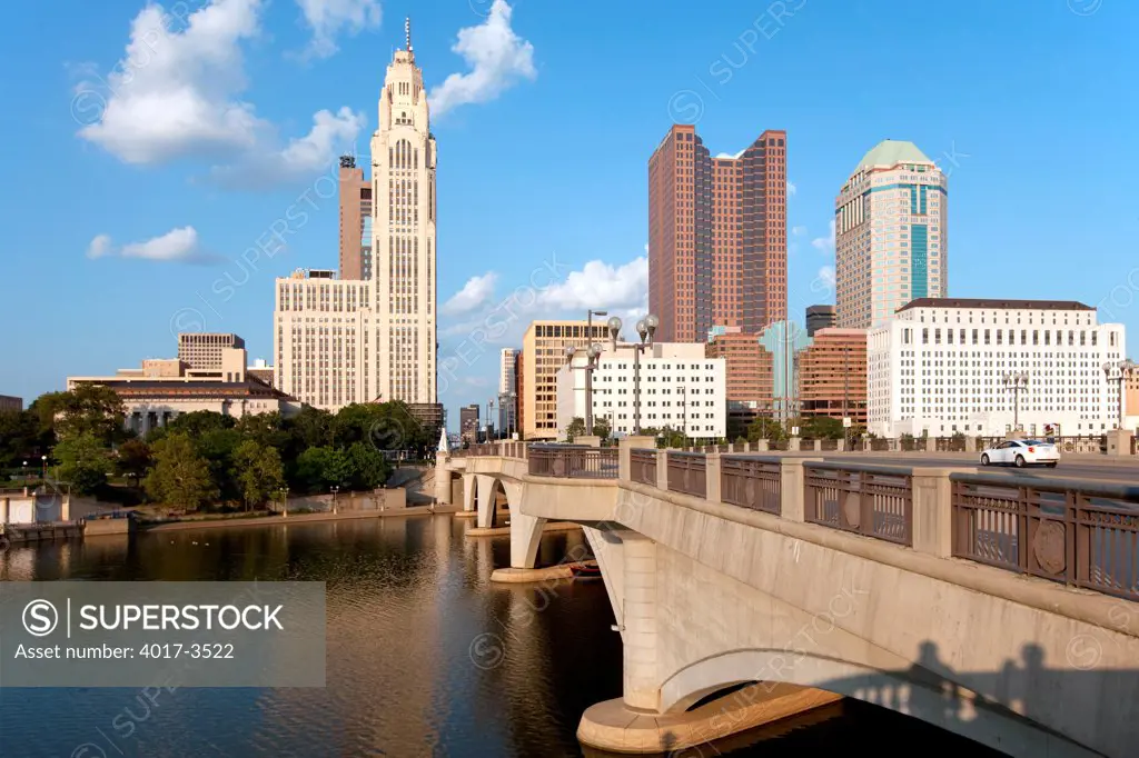 Columbus, Ohio Skyline from the National Road Bridge
