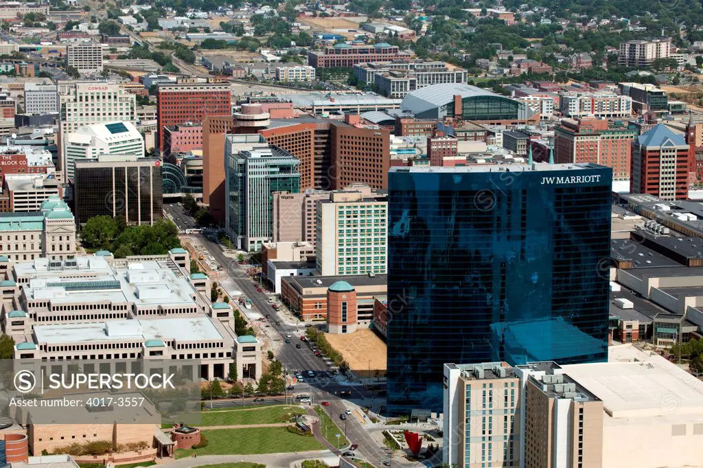 Aerial of The JW Marriott Indianapolis, Indiana