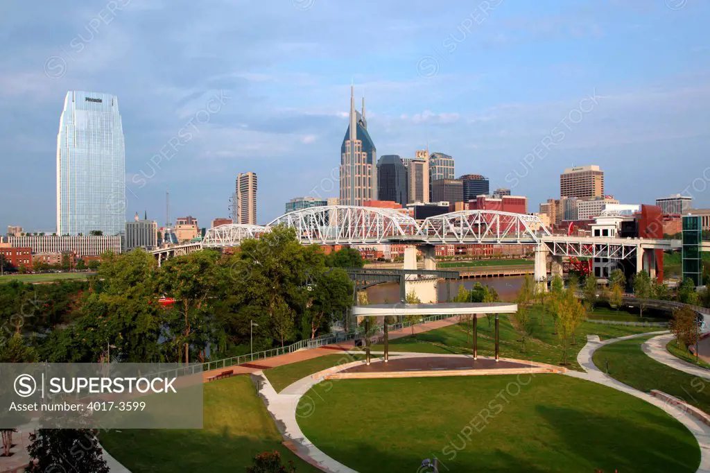 Downtown Nashville, Tennessee from Cumberland Park