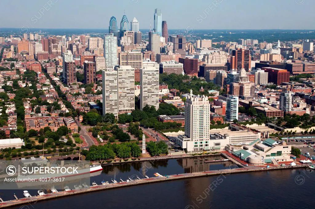 Philadelphia, Pennsylvania Skyline from over the Delaware River