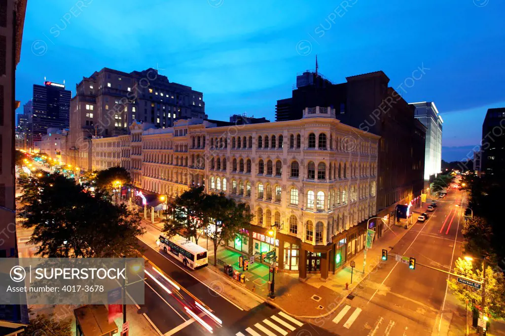 USA, Pennsylvania, Philadelphia, Market Street and North Seventh Street In Center City