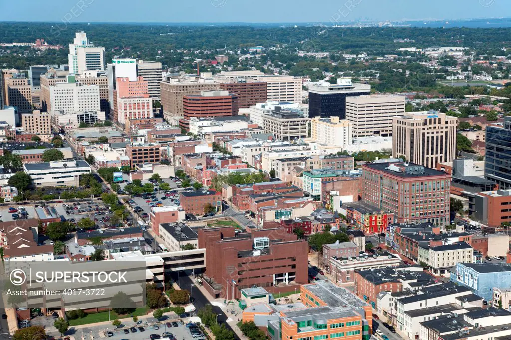 USA, Pennsylvania, Wilimington, Delaware, Aerial view of Compton Village