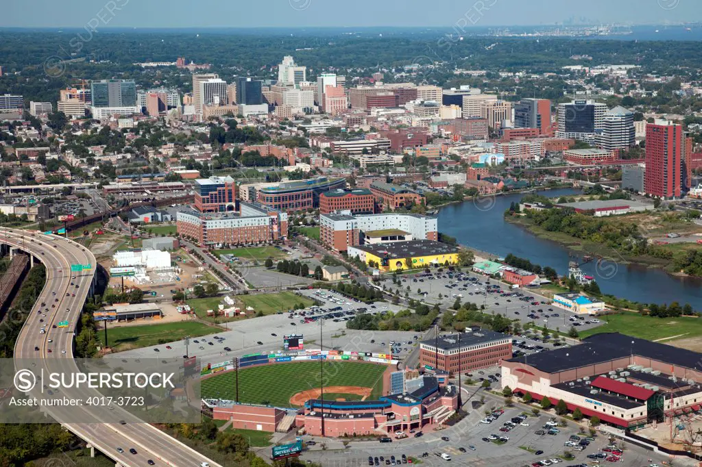 USA, Pennsylvania, Wilimington, Delaware, Aerial view of Downtown