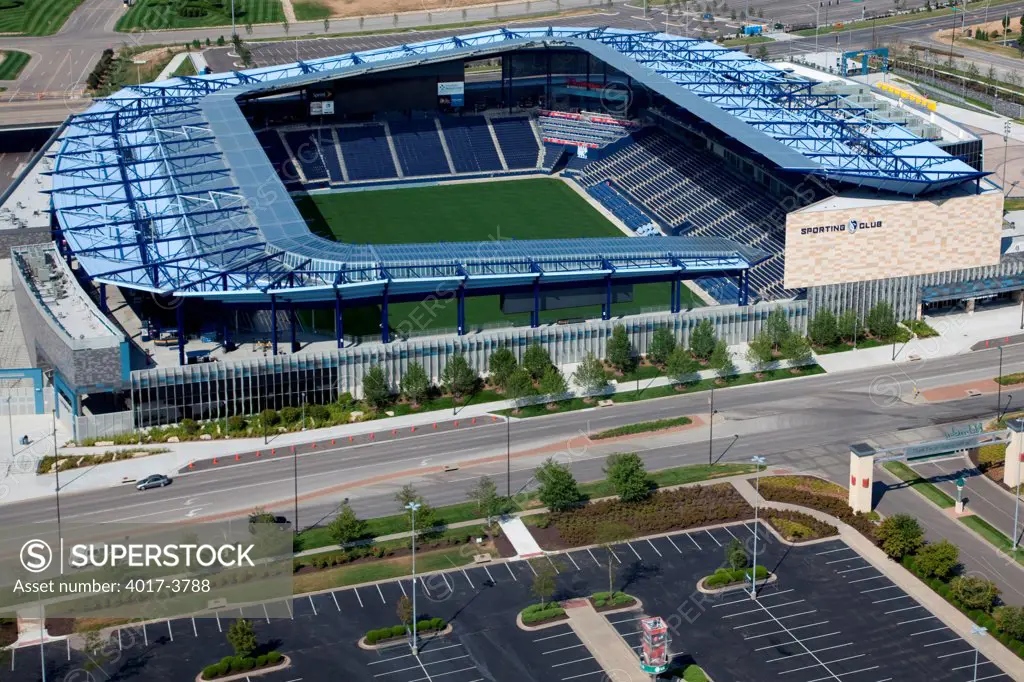 USA, Missouri, Kansas City, Livestrong Sporting Park, home of Sporting Kansas City of Major League Soccer in KCK
