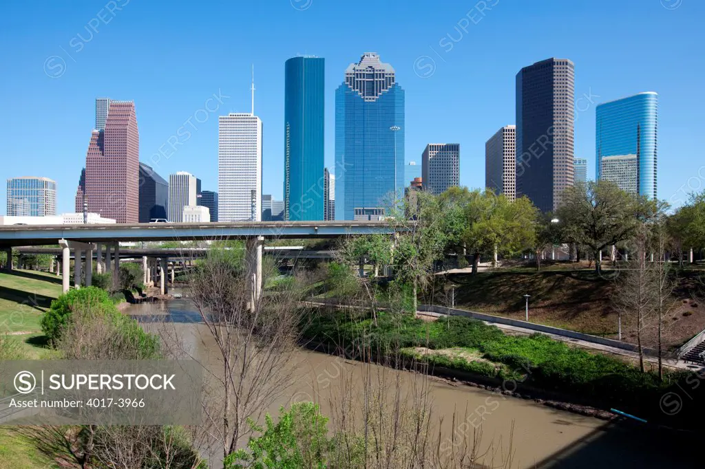 Buffalo Bayou and Houston Skyline