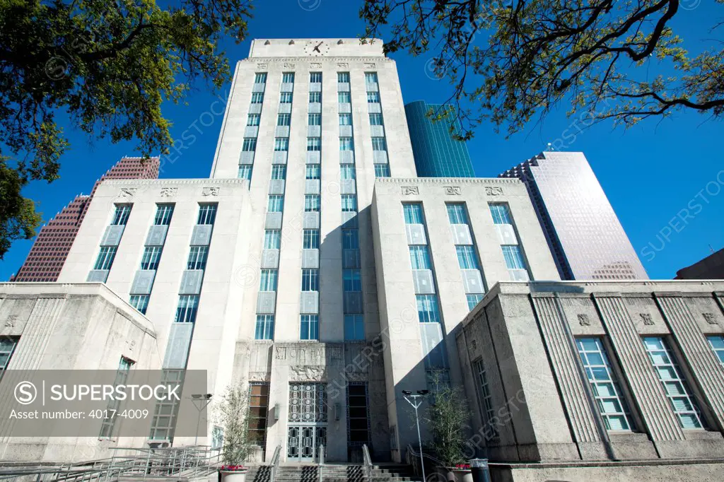 Art Deco City Hall building of Houston Texas