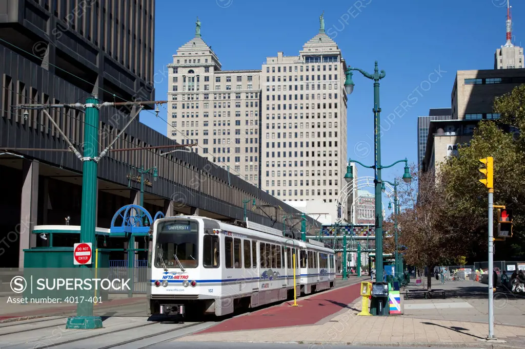 Light Rail in Downtown Buffalo