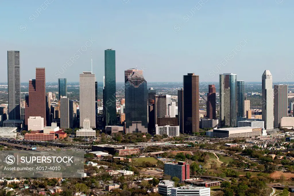 Houston Downtown Cityscape from above