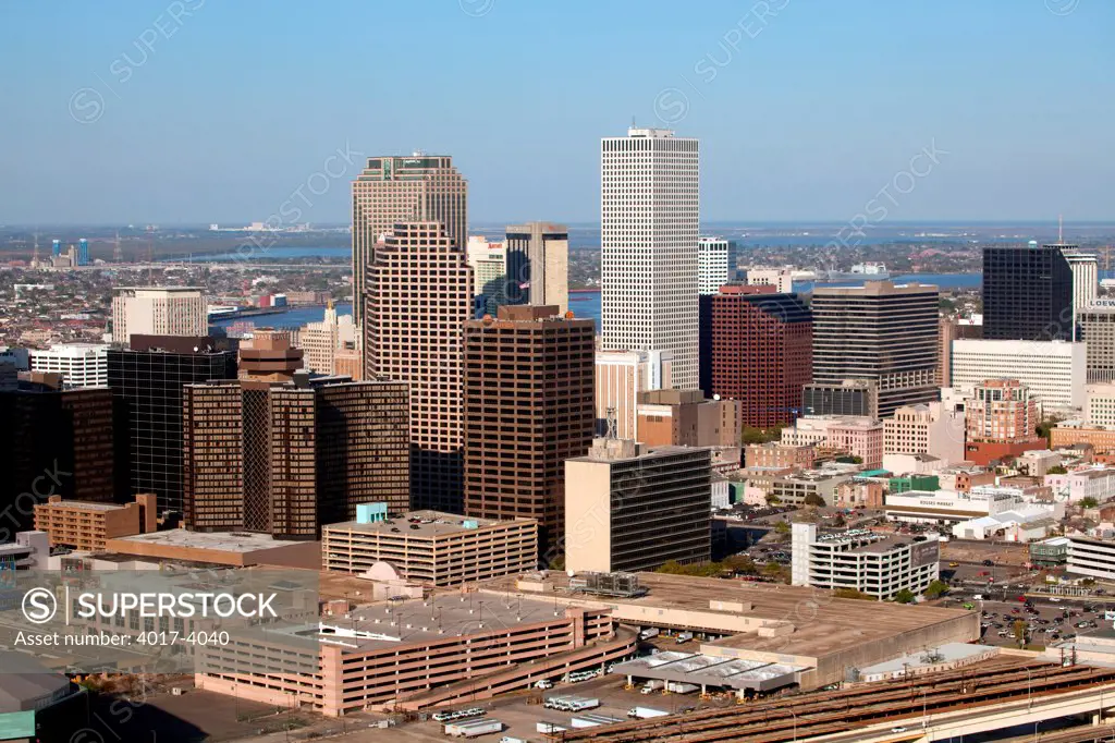 Downtown Aerial of New Orleans, Louisiana