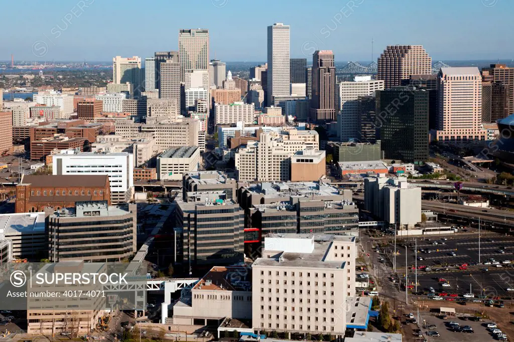 Aerial View of Downtown New Orleans, Louisiana