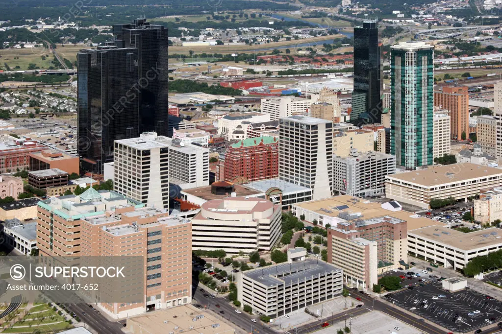 Aerial of Downtown Fort Worth