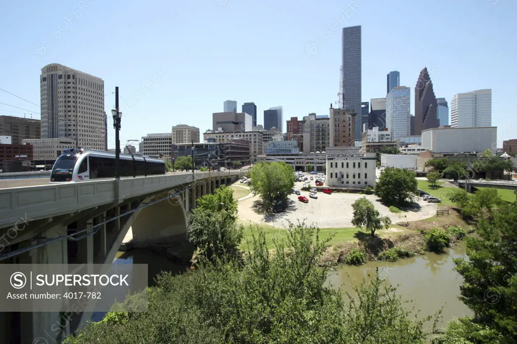 Downtown Houston with Metro Light Rail