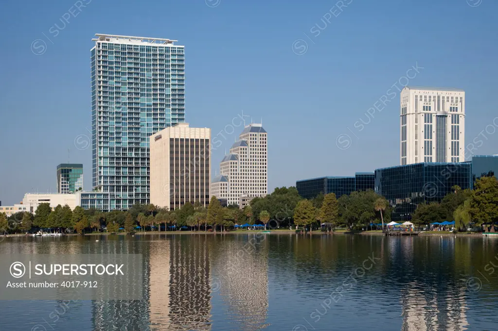 Downtown Orlando Skyline from Lake Eola