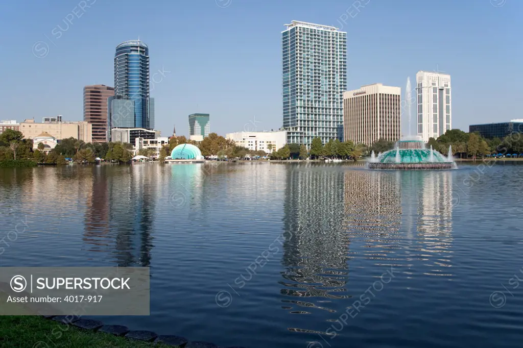 Downtown Orlando Skyline from Lake Eola