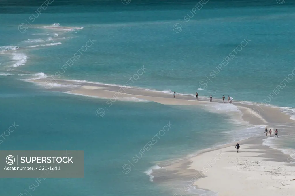 Madagascar, Sand headland in sea near Nosy Iranja